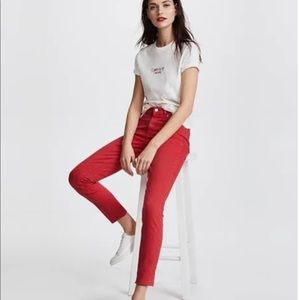 Paige ultra skinny Hoxton in red , sz 27